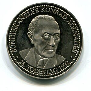 1992 Germany Konrad Adenauer Medal (b735-21)